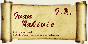 Ivan Makivić vizit kartica